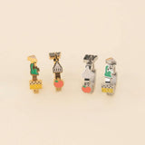 NYC 3D Huggie Hoop Earrings