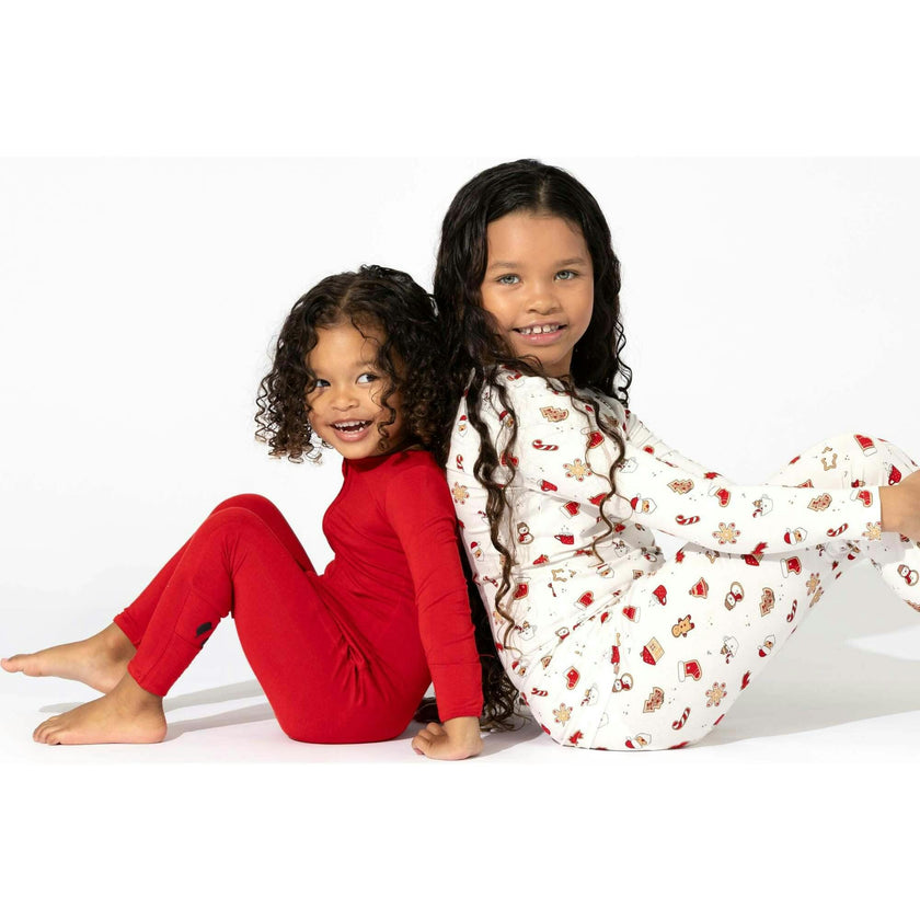 Winterberry Red Bamboo Convertible Footie