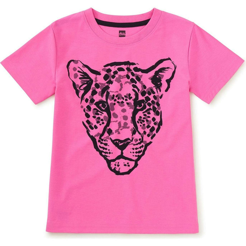 Jaguar Face Graphic Tee, Pink