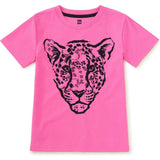 Jaguar Face Graphic Tee, Pink