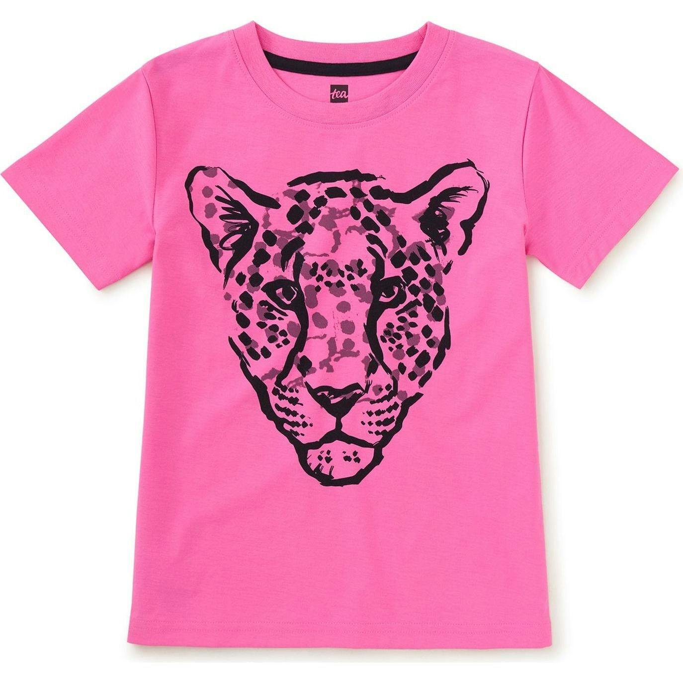 Jaguar Face Graphic Tee, Pink