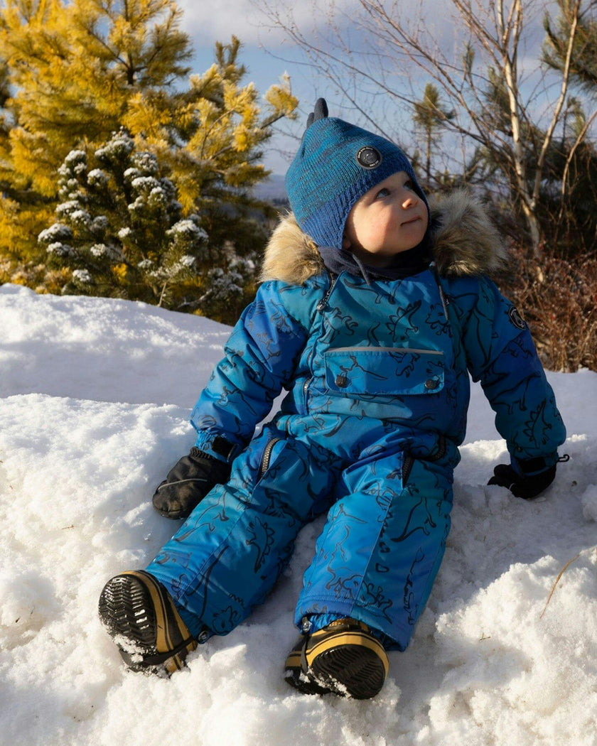 One-Piece Baby Play Snowsuit Designed for Car Seat