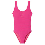 Girls' one-piece swimsuit, pink/gold | CALYPSO 1P