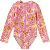 Long Sleeve One-Piece Swimsuit, Pink