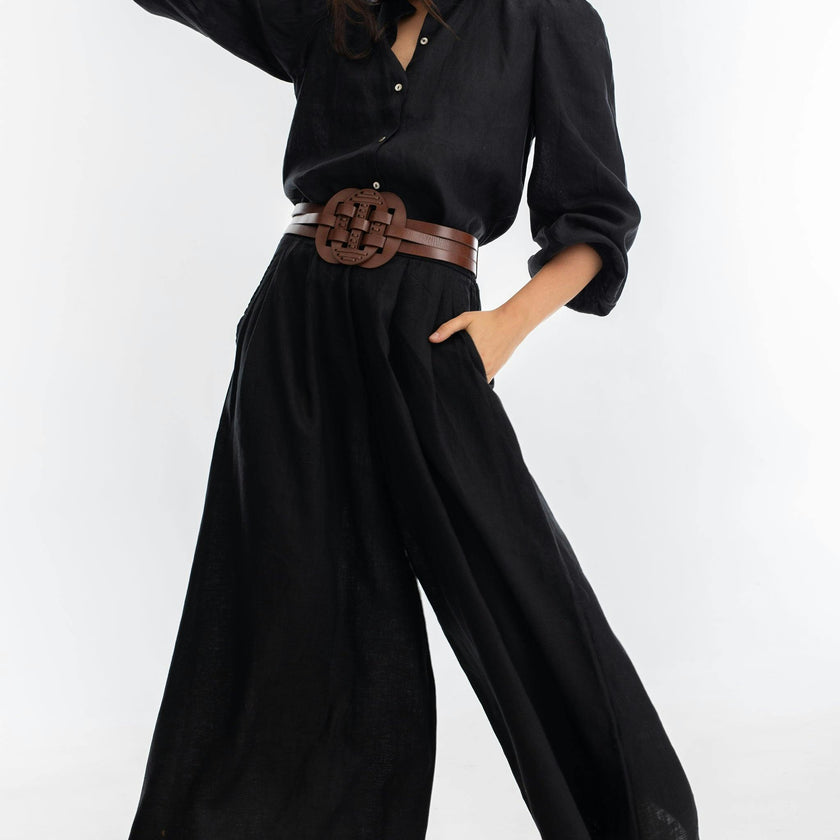 Sabi Linen Pants - Black