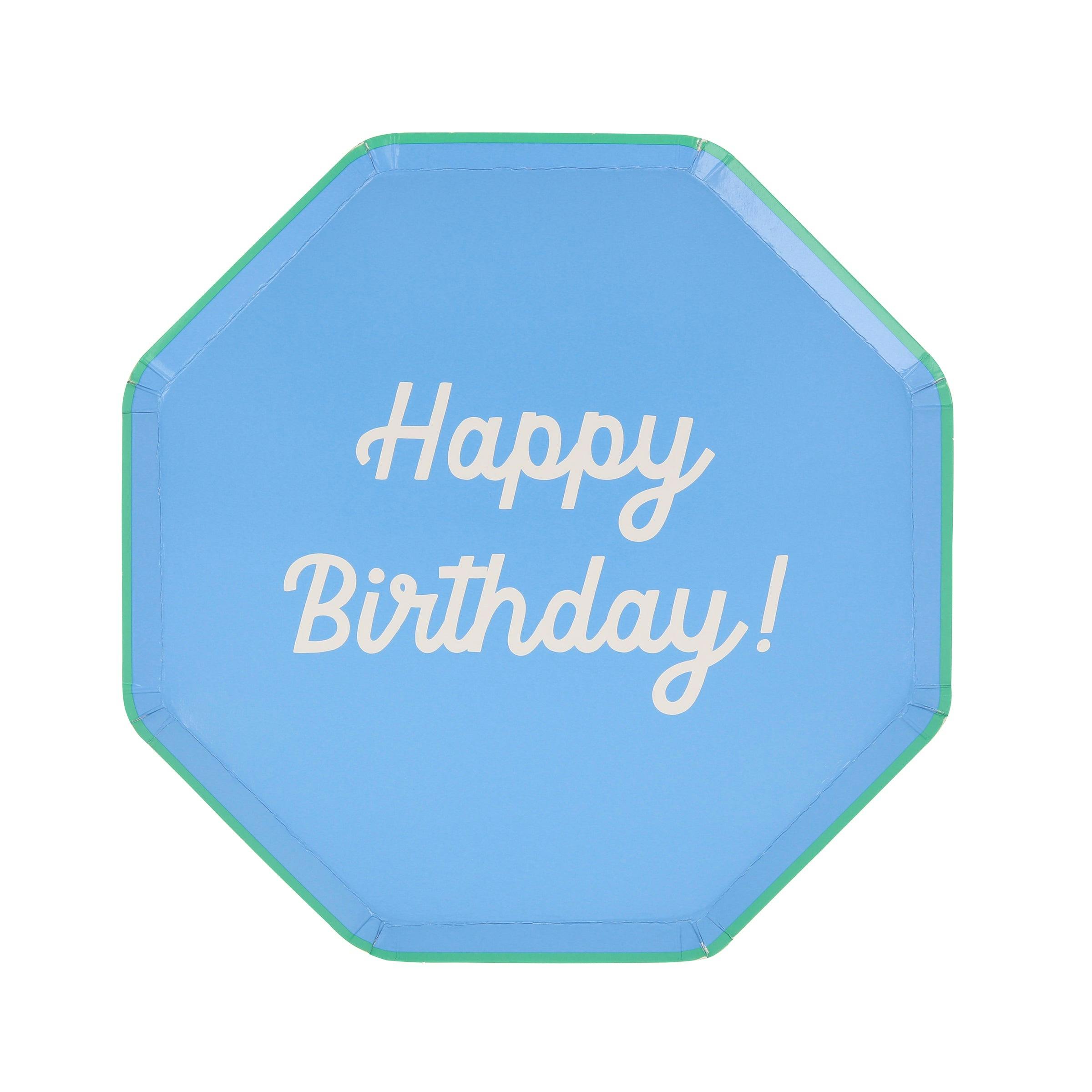 Mixed Happy Birthday Side Plates