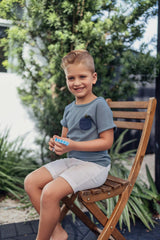 Boys Ribbed Berry Applique Tee & Short Set
