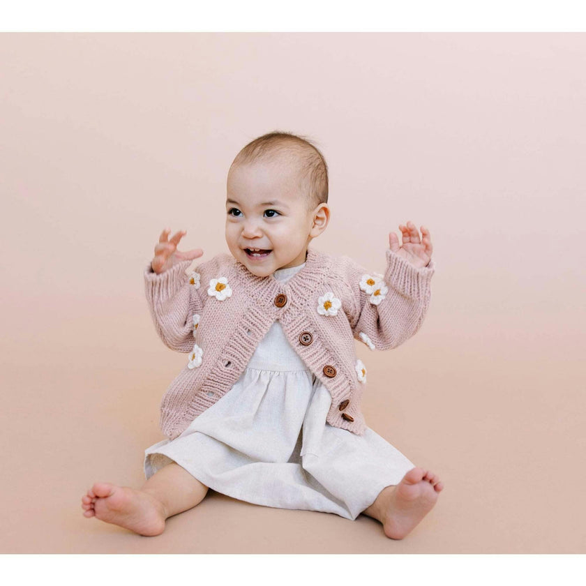 Flower Cardigan, Blush
