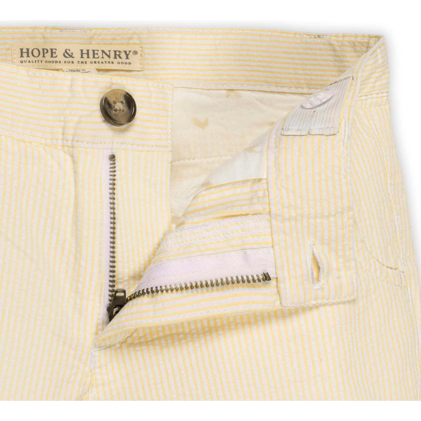 Organic Seersucker Short, Yellow
