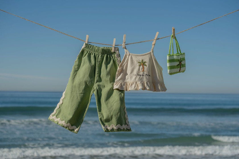 Wide-Leg Pant Set in La Vie en Palm