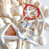 Hearts Bracelet Gift Set - Red, White, Blue