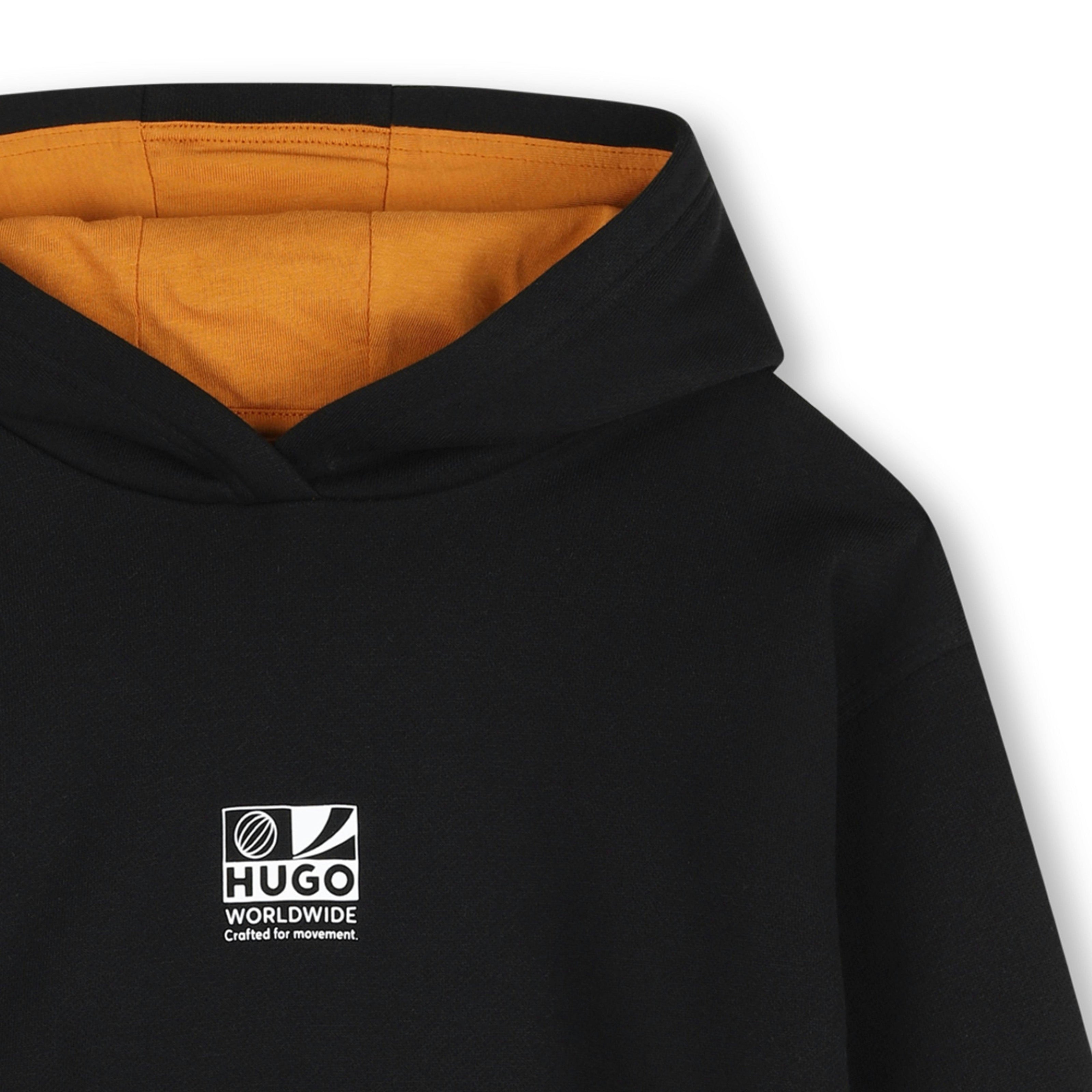 Black Logo Hooded Sweatshirt