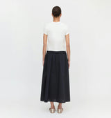 The Delphine Nap Skirt - Black Cotton