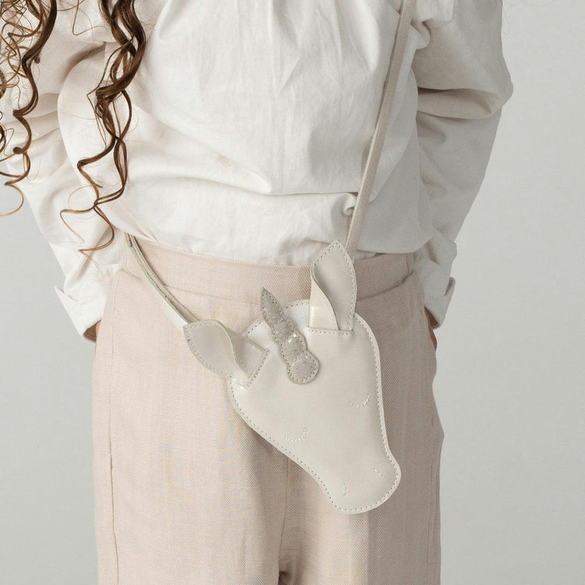 Blinc Purse | Unicorn | Off White Metallic Leather
