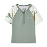 Mint Lobster Zipper Top & Swim Trunks