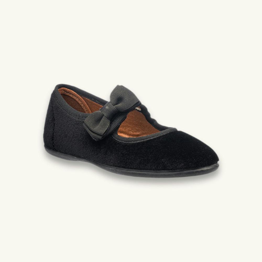 Velvet Bow Mary Jane | Black