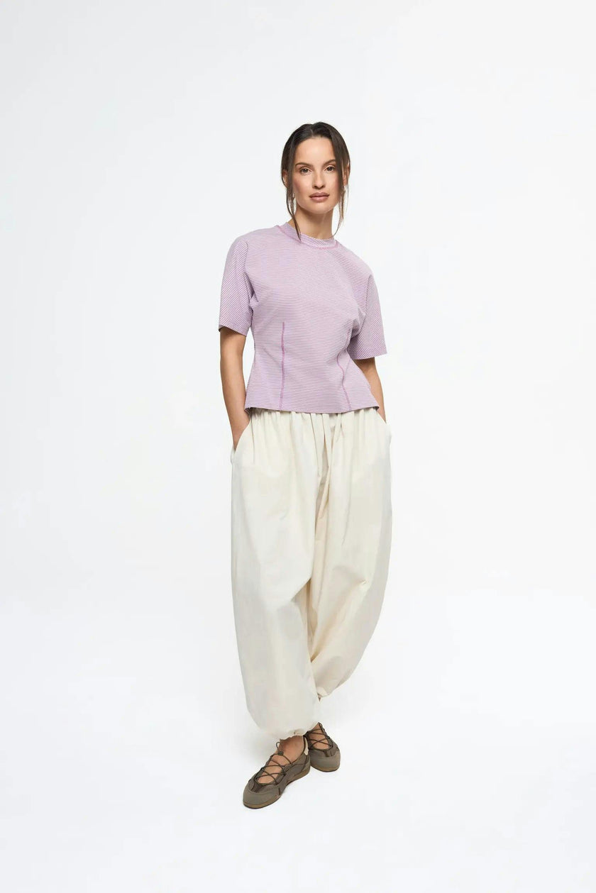 women's balloon trousers - lisbon light