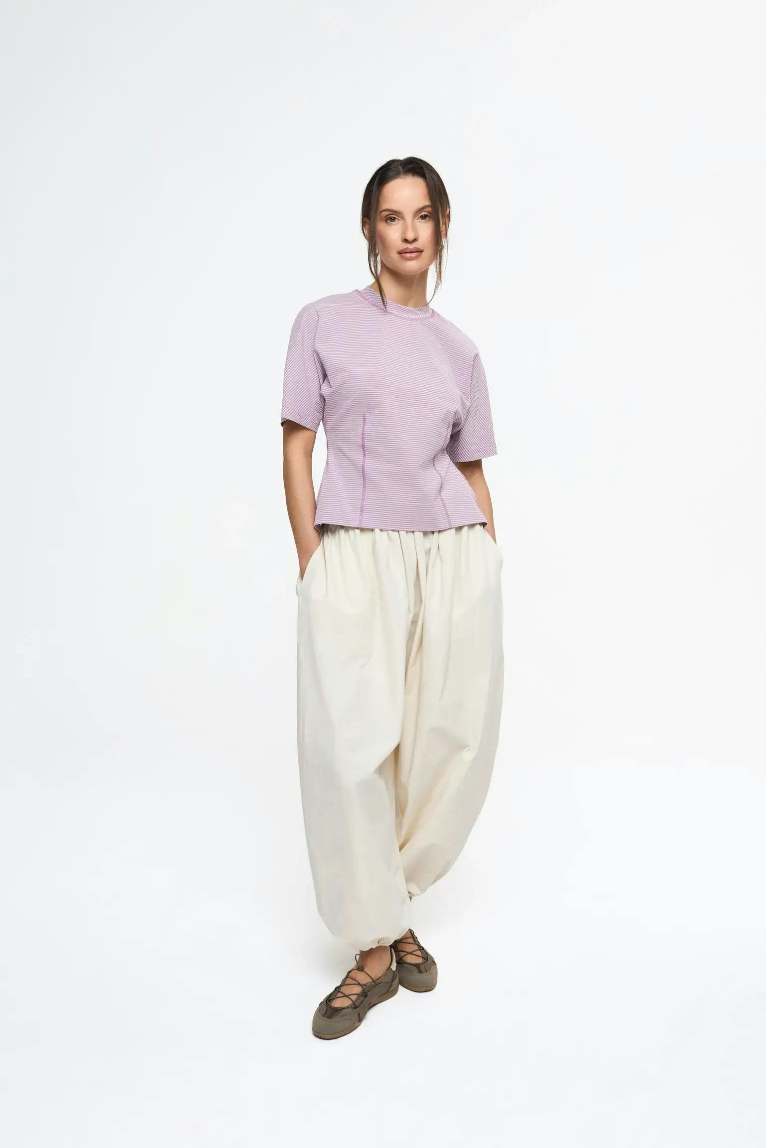 women's balloon trousers - lisbon light