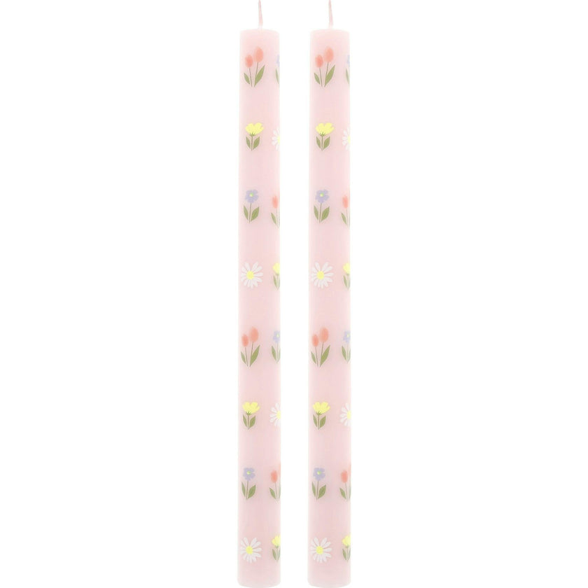 Floral Pattern Table Candles