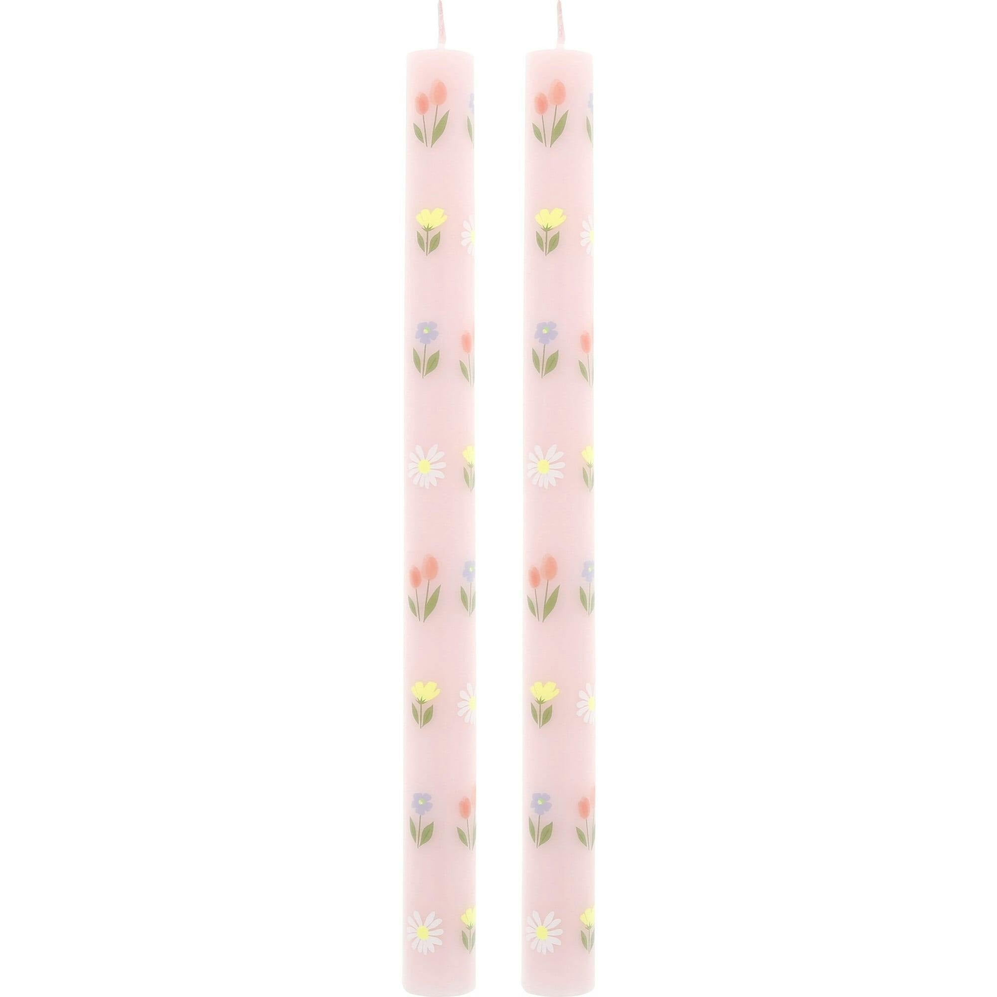 Floral Pattern Table Candles