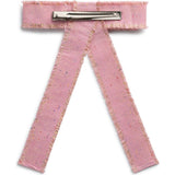 Sweetie Linen Fringe Bow Clip