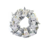 Frosted Village Wreath