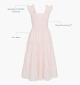 The Ellie Nap Dress - Pink Broderie Voile