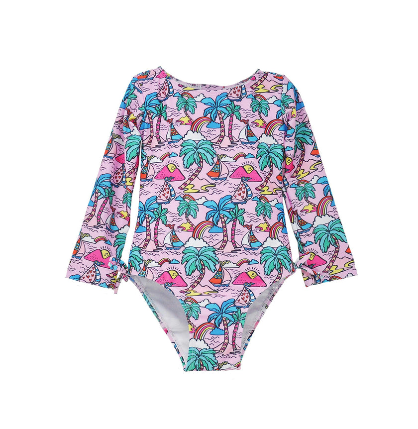 UPF 50+ Charlie L/S Rash Guard Swimsuit