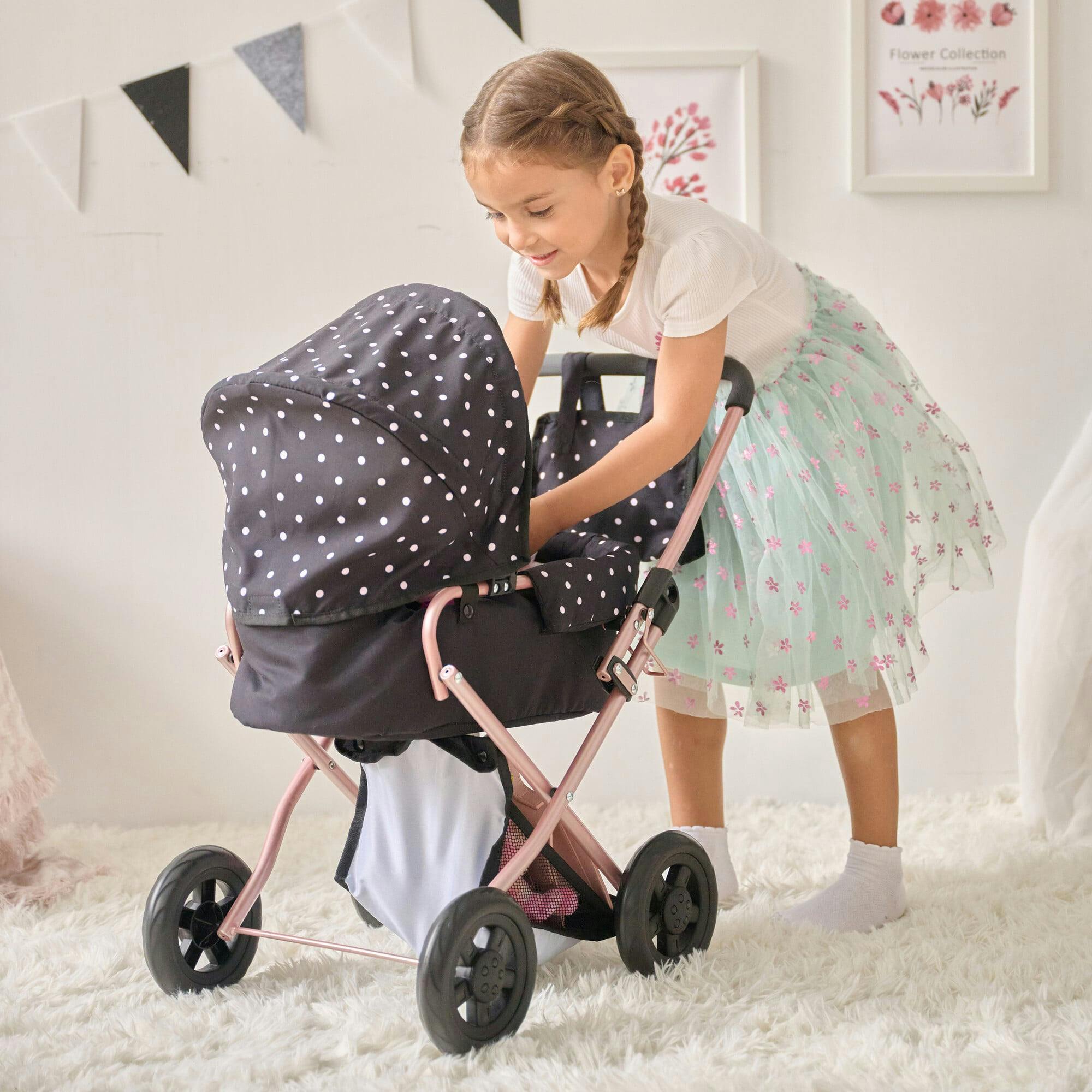 Olivia's Little World Pin Up Doll Classic Stroller with Removable Bassinet