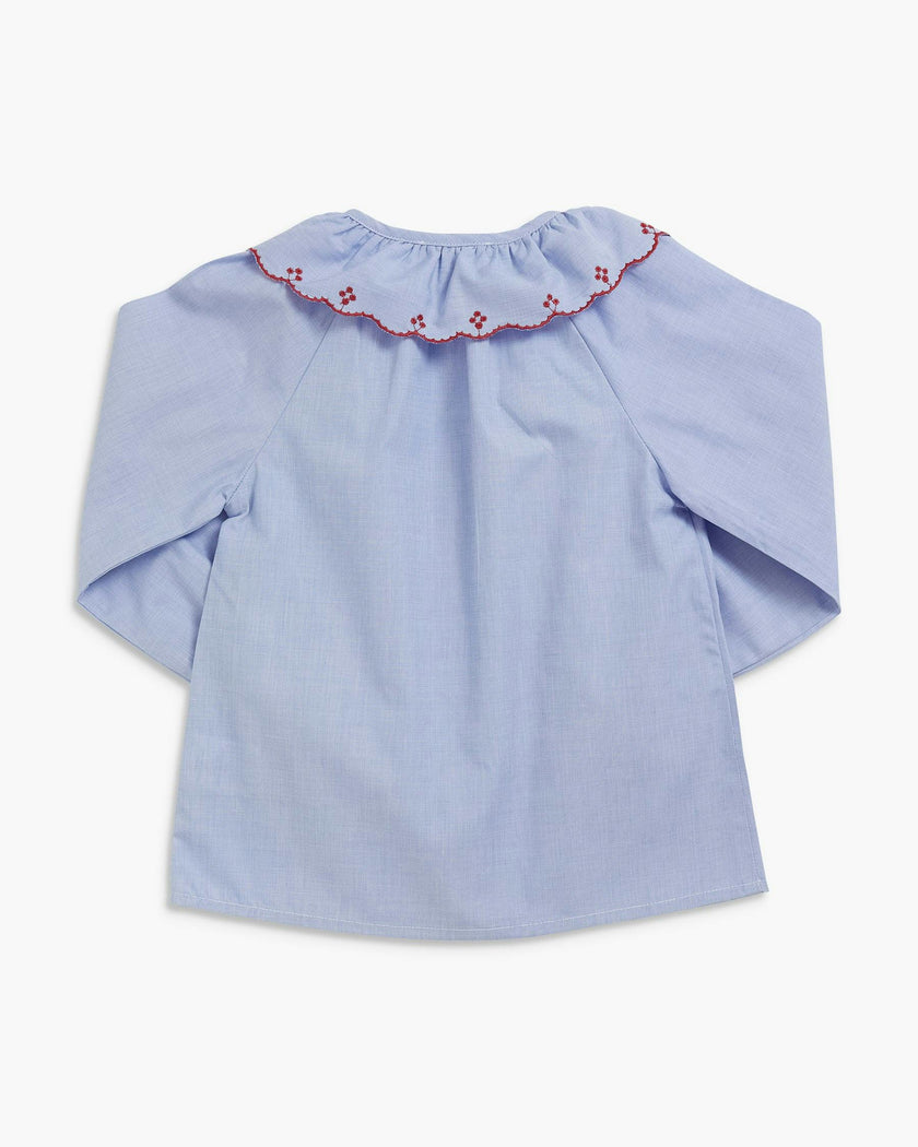 Anaise Blouse Sky Blue Fil a Fil
