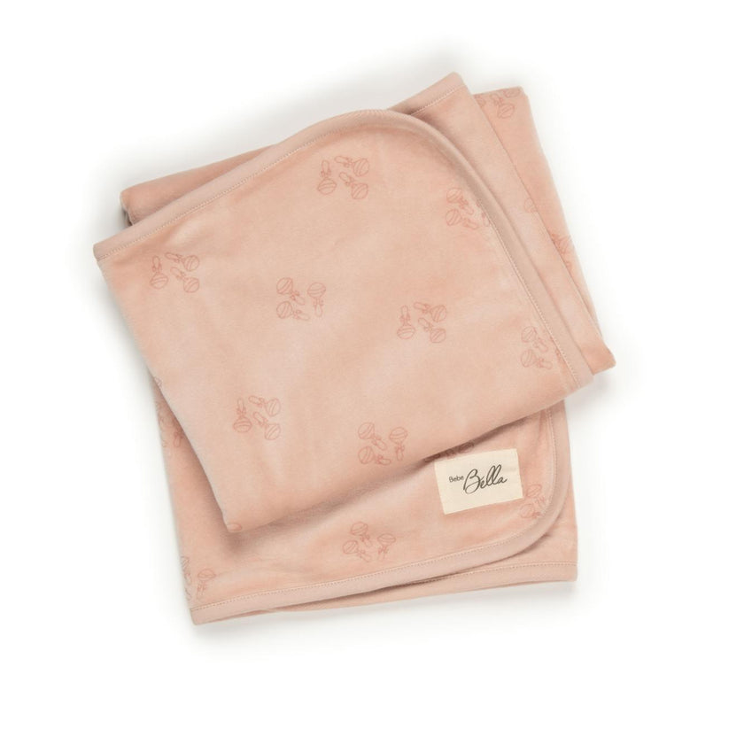 Rattle Print Blanket Pink