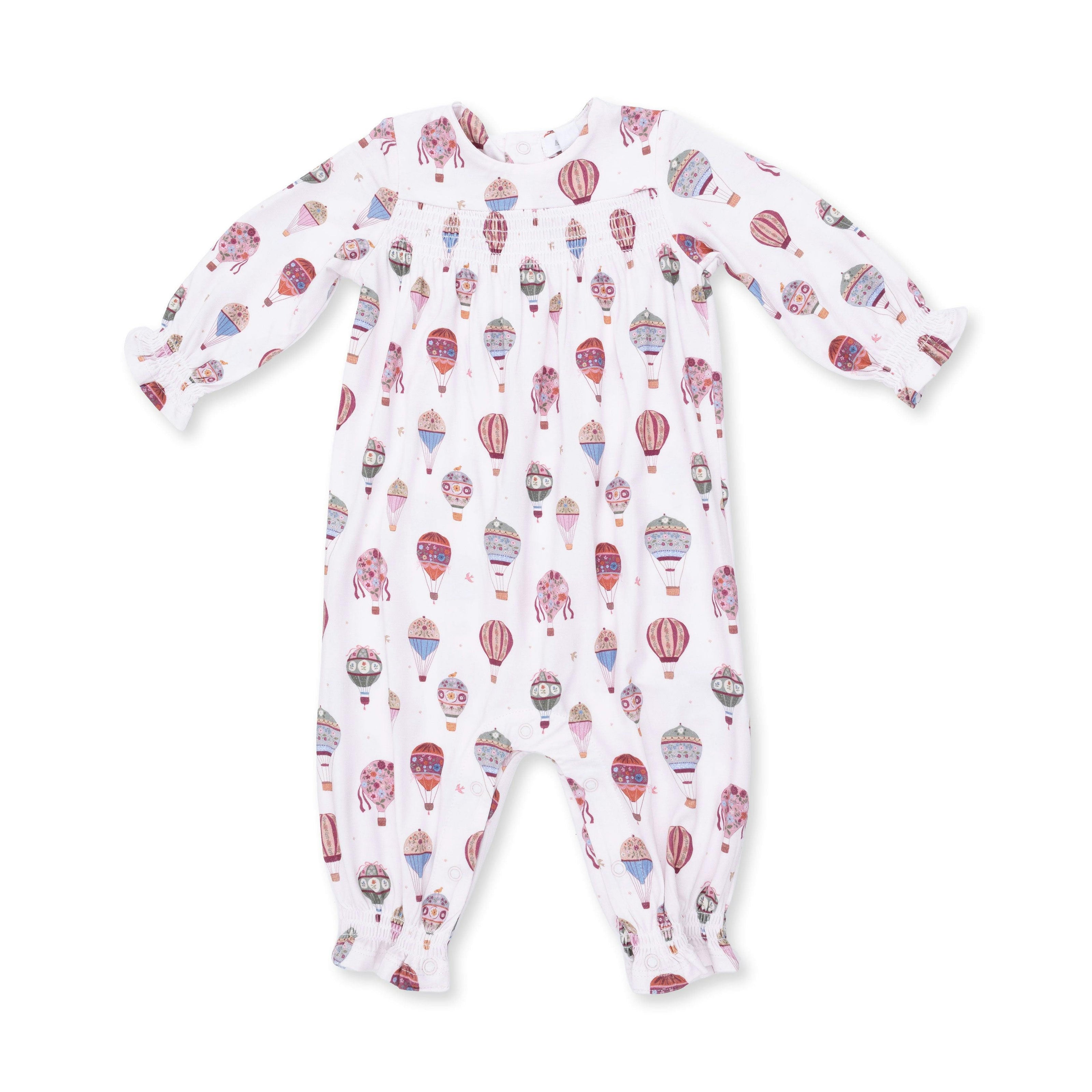 Hot Air Balloon - Smocked Long Sleeve Romper