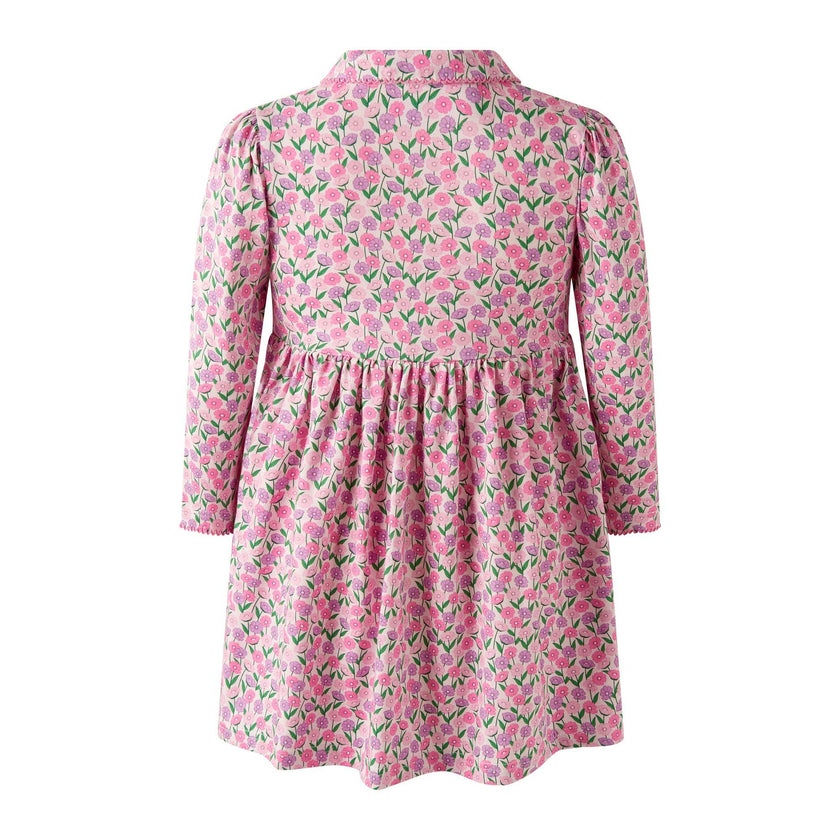 Pink Daisy Jersey Dress