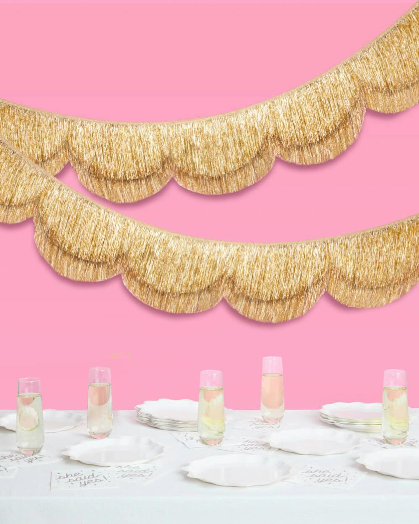 Stay Golden Fringe - scalloped banner