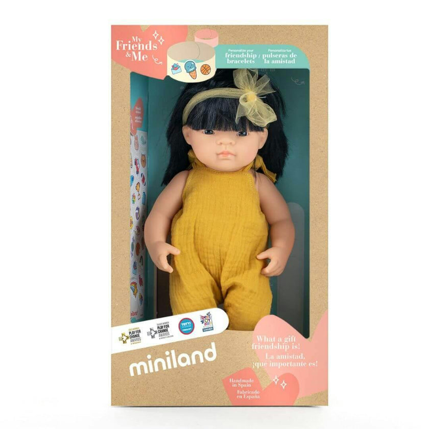 My Friends and Me Collection Asian Baby Girl Doll with Black Hair - 15"