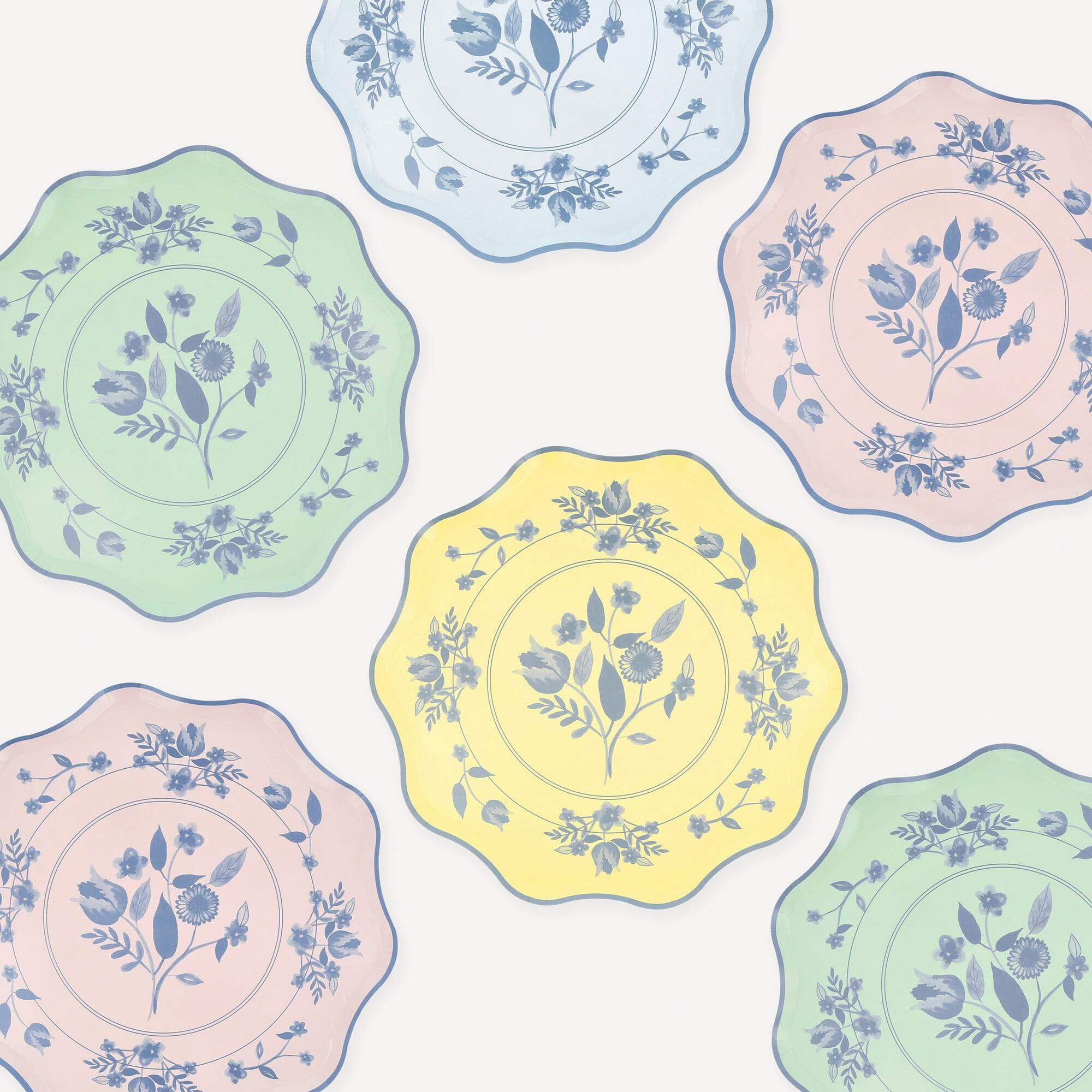 Vintage Botanical Side Plates