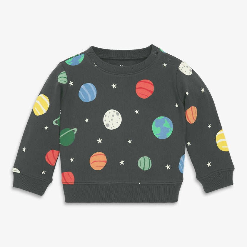 Baby sweatshirt in rainbow galaxy