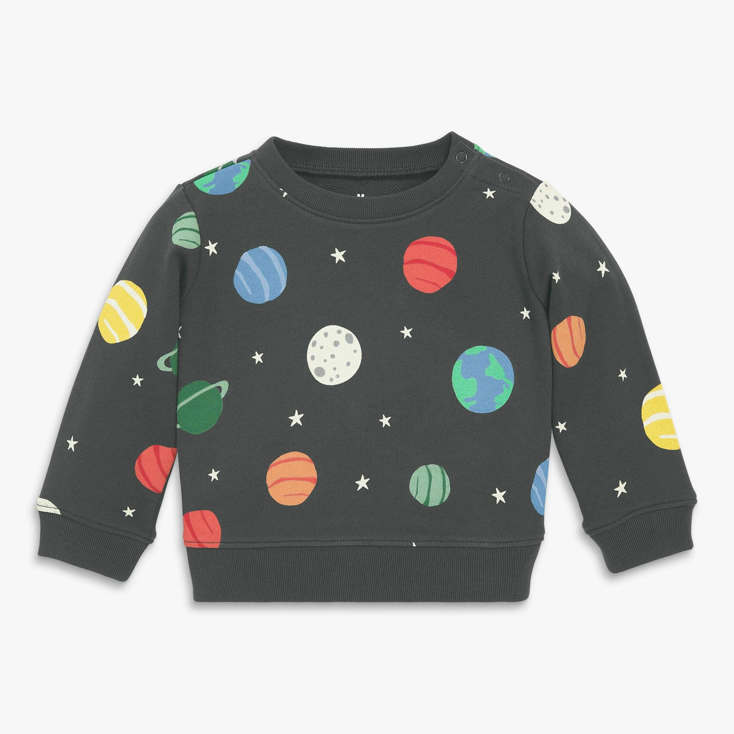 Baby sweatshirt in rainbow galaxy