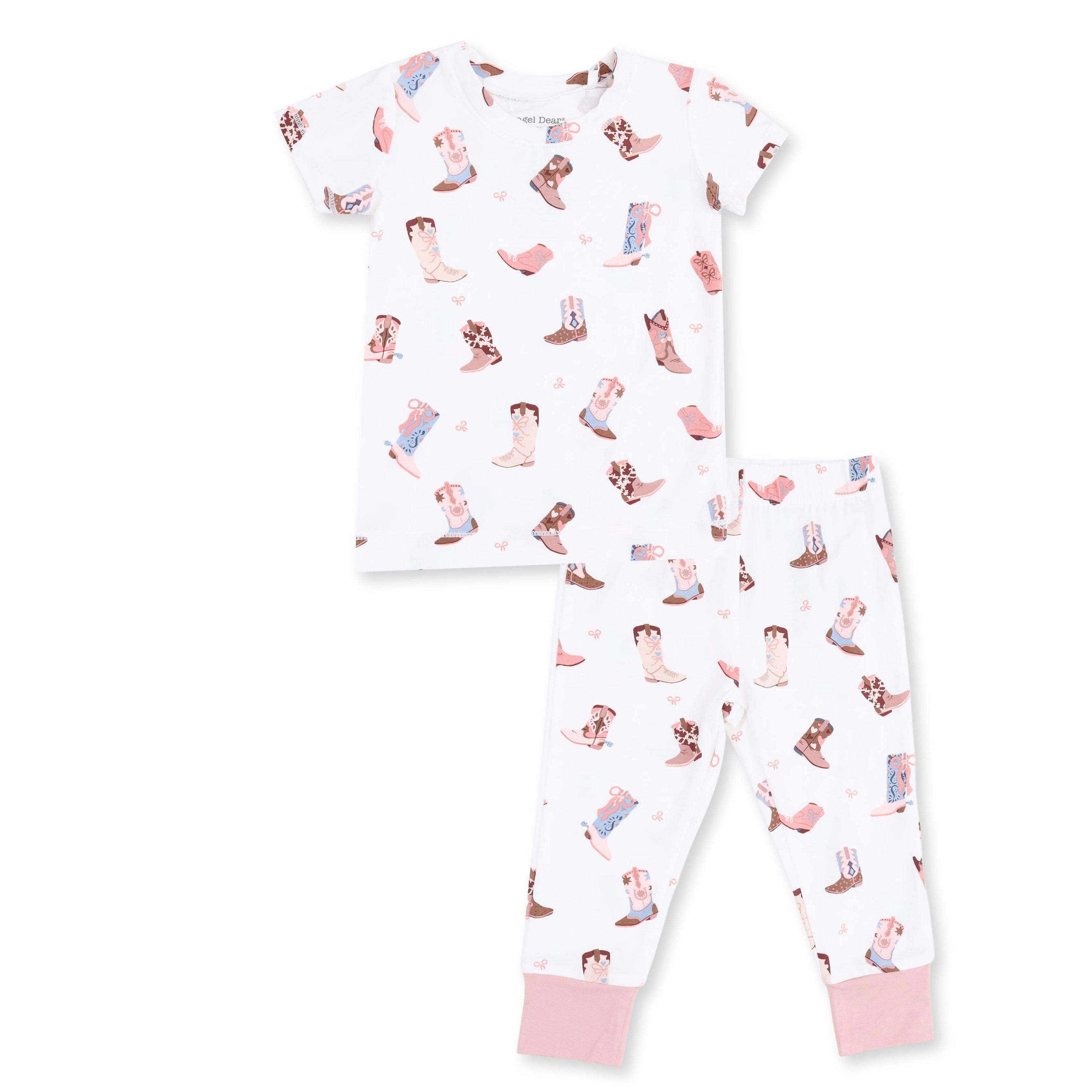 Buckarette Boots - Short Sleeve Loungewear Set