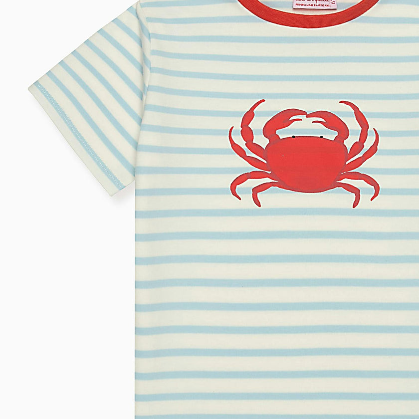 Blue Stripe Cangrajo Kids T-Shirt