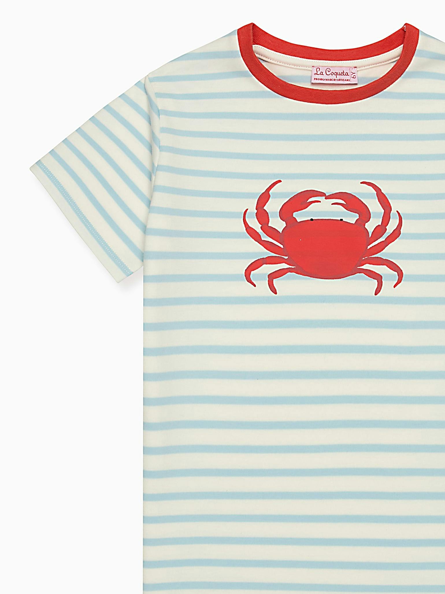 Blue Stripe Cangrajo Kids T-Shirt
