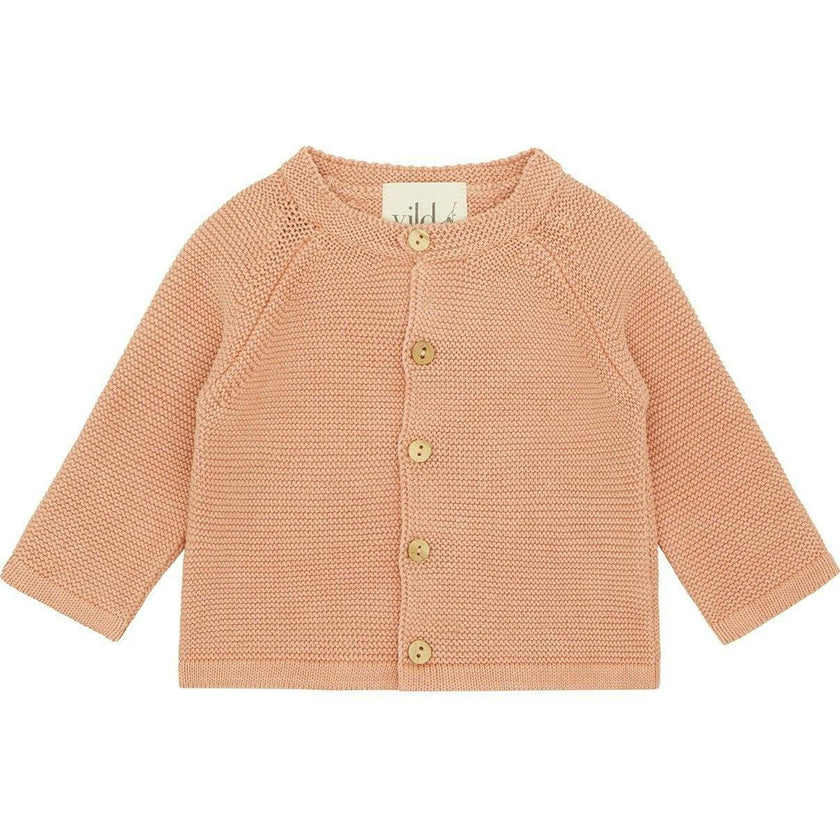 Organic Cotton Knit Cardigan, Pink