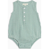 Wren Seersucker Bubble Romper - Laguna Gingham