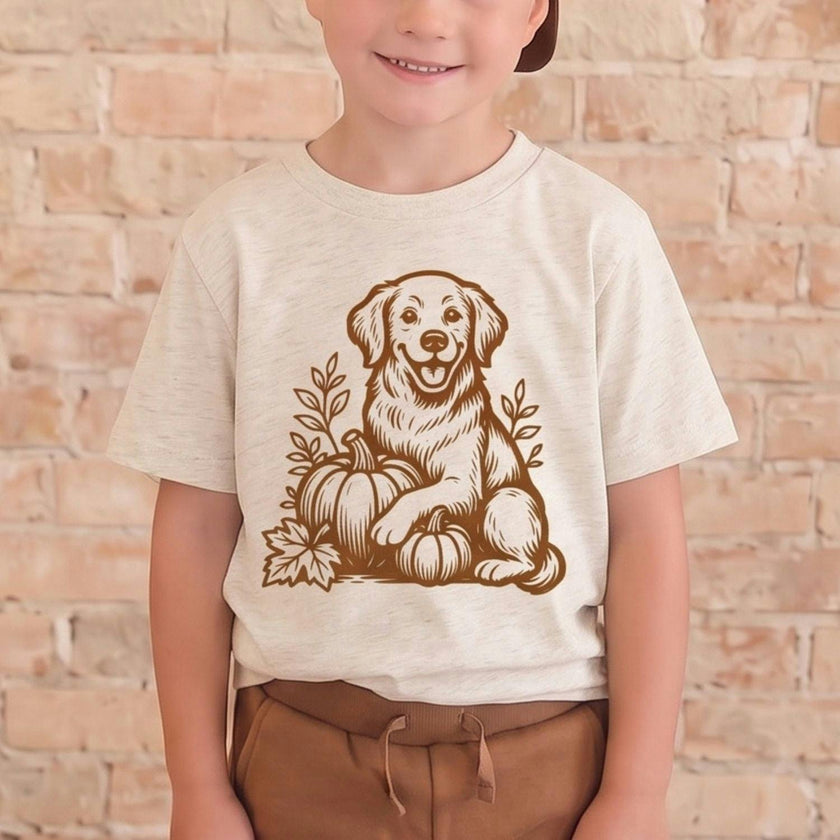 Golden Retriever Harvest Short Sleeve T-Shirt