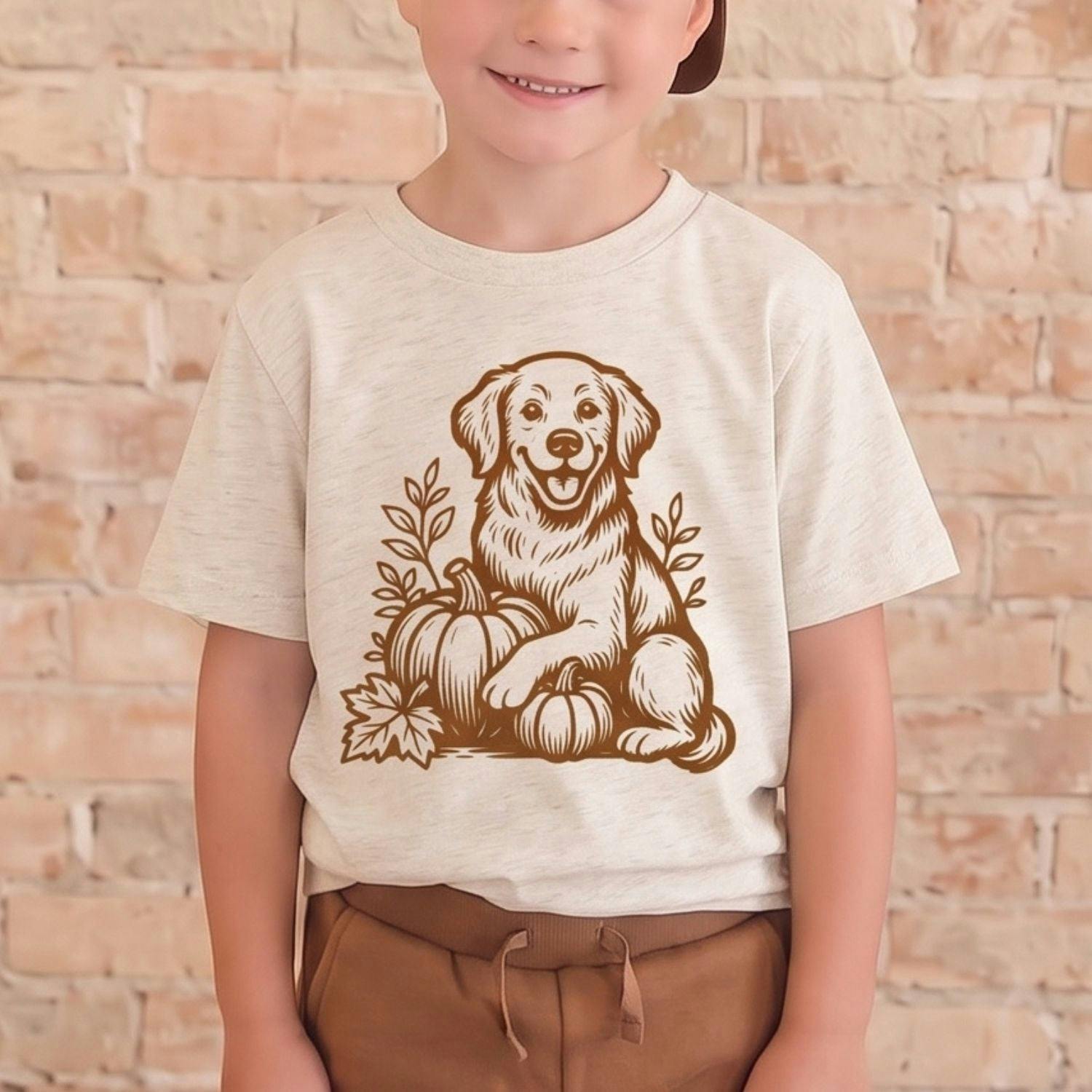 Golden Retriever Harvest Short Sleeve T-Shirt