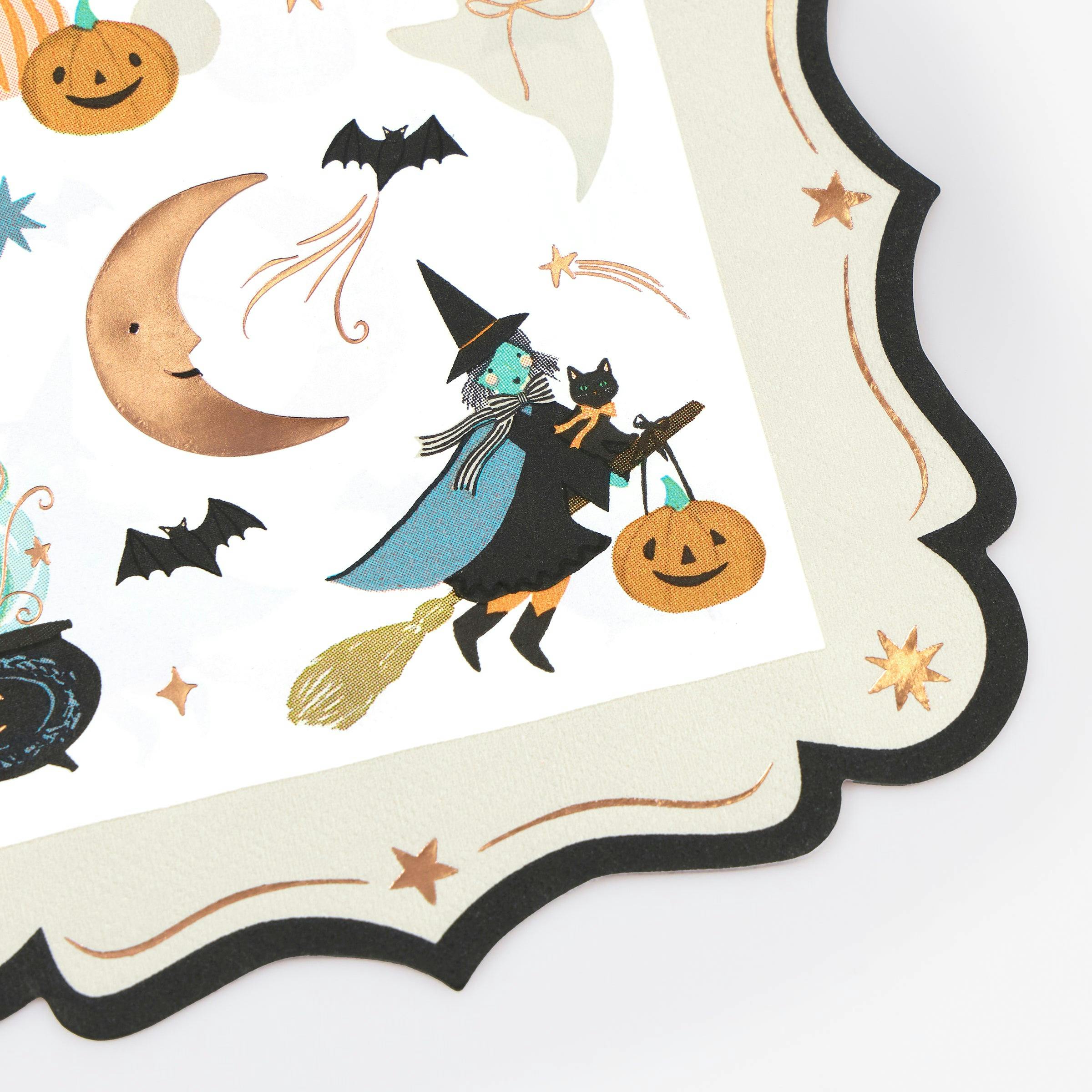 Ornate Edge Halloween Large Napkins