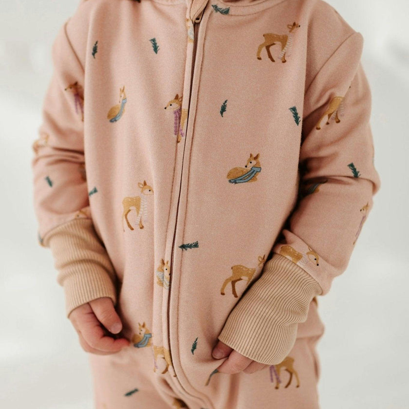 Baby Girl Terry Zip Romper