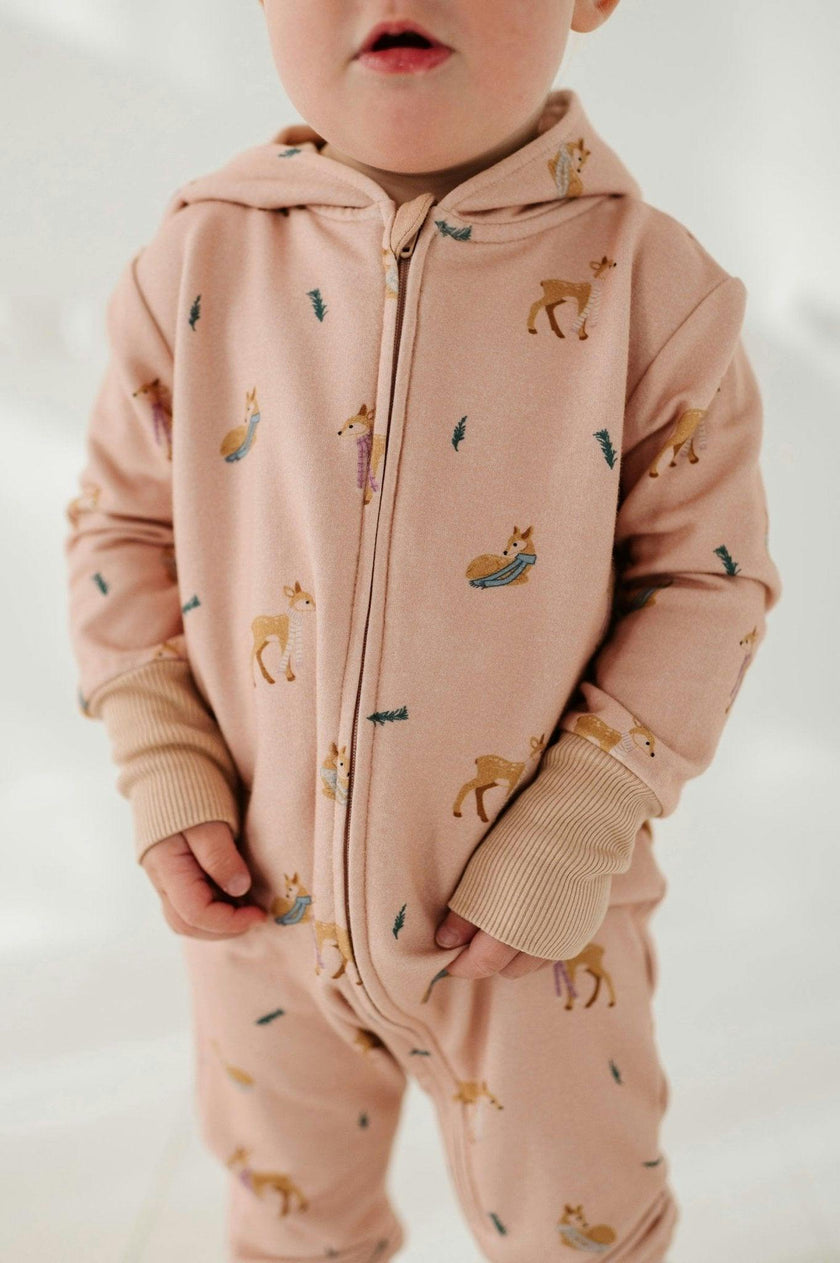 Baby Girl Terry Zip Romper
