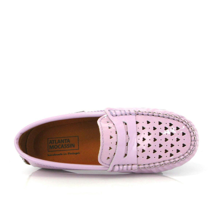 032 Walkers - violet patent with hearts