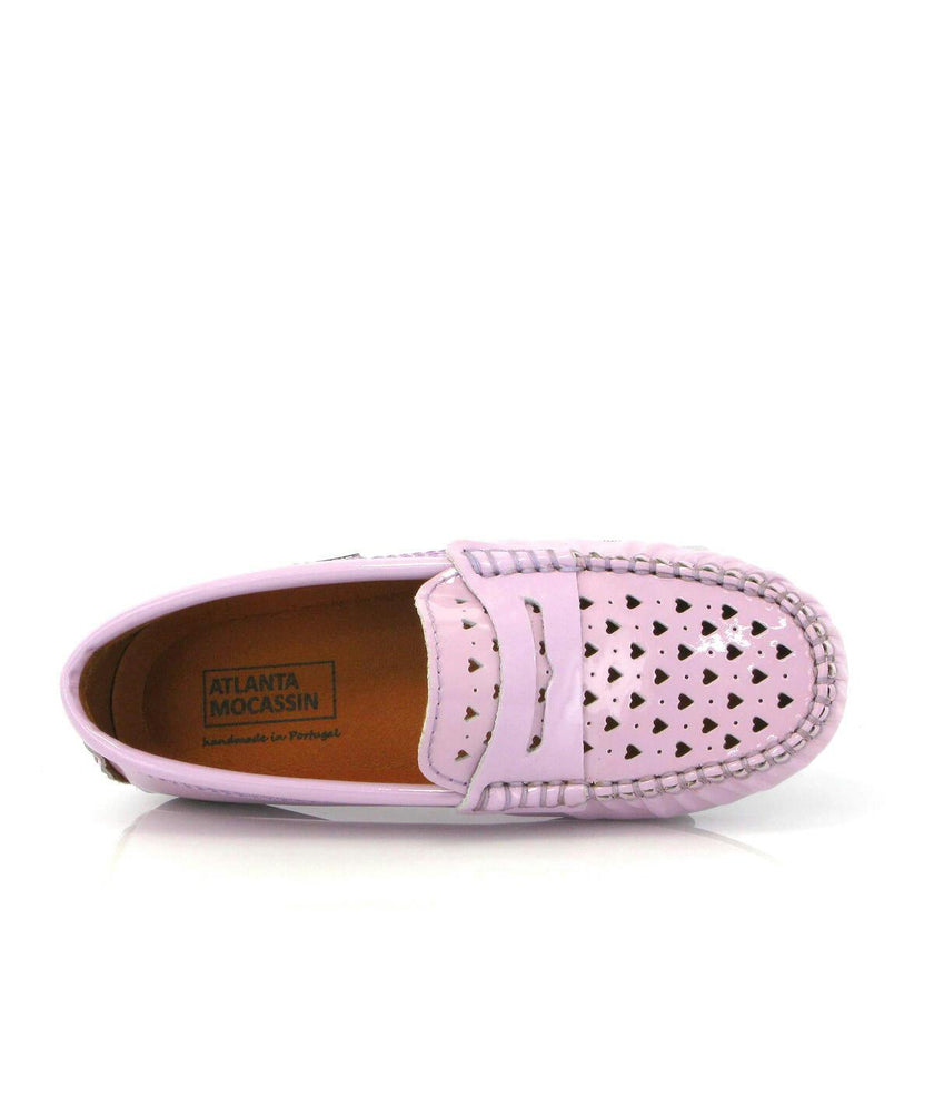 032 Walkers - violet patent with hearts